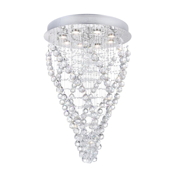 Cwi Lighting Twister 8 Light Flush Mount With Chrome Finish 6602C24C - main